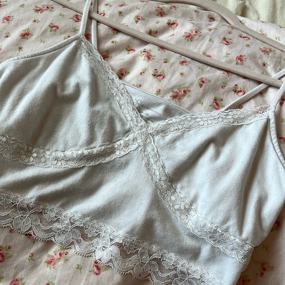 No boundaries coquette top with white lace 🤍🎀